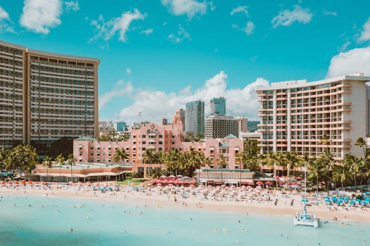 Hawaii Ocean Hotels With Fire Paths and Palm Ceilings