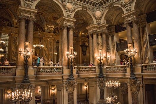 Paris Golden Hotels With Balcony Floors and Velvet Ceilings
